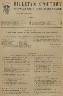 Biuletyn Sportowy Wojewódzkiego Komitetu Kultury Fizycznej w Rzeszowie. 1954, nr 6