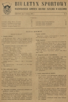 Biuletyn Sportowy Wojewódzkiego Komitetu Kultury Fizycznej w Rzeszowie. 1954, nr 9