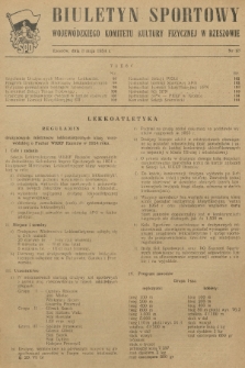 Biuletyn Sportowy Wojewódzkiego Komitetu Kultury Fizycznej w Rzeszowie. 1954, nr 13