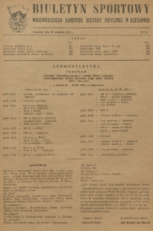 Biuletyn Sportowy Wojewódzkiego Komitetu Kultury Fizycznej w Rzeszowie. 1954, nr 35