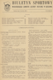Biuletyn Sportowy Wojewódzkiego Komitetu Kultury Fizycznej w Rzeszowie. 1955, nr 19