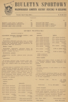 Biuletyn Sportowy Wojewódzkiego Komitetu Kultury Fizycznej w Rzeszowie. 1955, nr 35