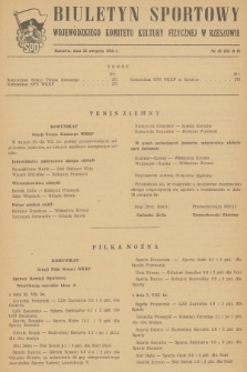 Biuletyn Sportowy Wojewódzkiego Komitetu Kultury Fizycznej w Rzeszowie. 1955, nr 39
