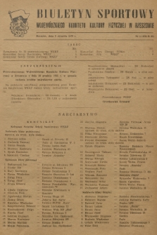 Biuletyn Sportowy Wojewódzkiego Komitetu Kultury Fizycznej w Rzeszowie. 1956, nr 2