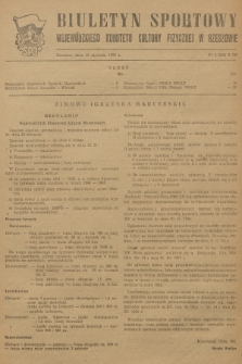 Biuletyn Sportowy Wojewódzkiego Komitetu Kultury Fizycznej w Rzeszowie. 1956, nr 3