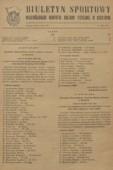 Biuletyn Sportowy Wojewódzkiego Komitetu Kultury Fizycznej w Rzeszowie. 1956, nr 9