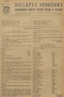 Biuletyn Sportowy Wojewódzkiego Komitetu Kultury Fizycznej w Rzeszowie. 1956, nr 20
