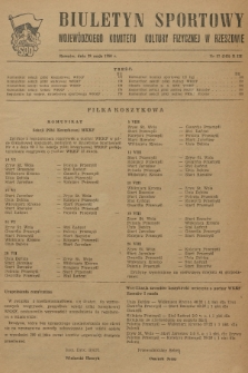 Biuletyn Sportowy Wojewódzkiego Komitetu Kultury Fizycznej w Rzeszowie. 1956, nr 27
