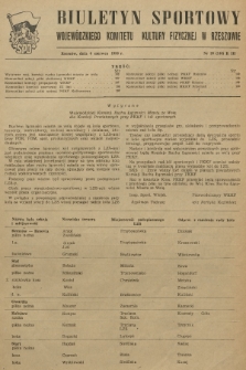 Biuletyn Sportowy Wojewódzkiego Komitetu Kultury Fizycznej w Rzeszowie. 1956, nr 28