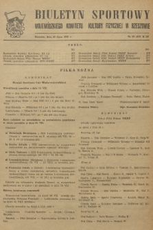 Biuletyn Sportowy Wojewódzkiego Komitetu Kultury Fizycznej w Rzeszowie. 1956, nr 39