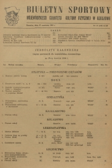 Biuletyn Sportowy Wojewódzkiego Komitetu Kultury Fizycznej w Rzeszowie. 1956, nr 47