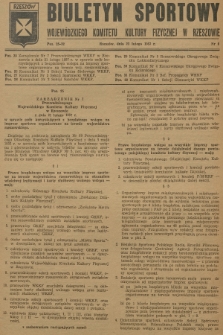 Biuletyn Sportowy Wojewódzkiego Komitetu Kultury Fizycznej w Rzeszowie. 1957, nr 6