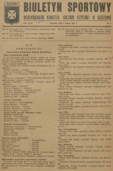 Biuletyn Sportowy Wojewódzkiego Komitetu Kultury Fizycznej w Rzeszowie. 1957, nr 7