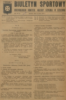 Biuletyn Sportowy Wojewódzkiego Komitetu Kultury Fizycznej w Rzeszowie. 1957, nr 10