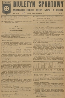 Biuletyn Sportowy Wojewódzkiego Komitetu Kultury Fizycznej w Rzeszowie. 1957, nr 11