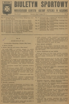 Biuletyn Sportowy Wojewódzkiego Komitetu Kultury Fizycznej w Rzeszowie. 1957, nr 14