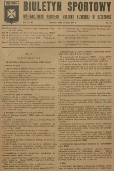 Biuletyn Sportowy Wojewódzkiego Komitetu Kultury Fizycznej w Rzeszowie. 1957, nr 15