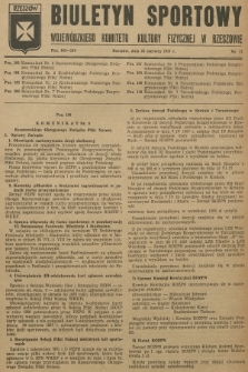 Biuletyn Sportowy Wojewódzkiego Komitetu Kultury Fizycznej w Rzeszowie. 1957, nr 17