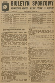 Biuletyn Sportowy Wojewódzkiego Komitetu Kultury Fizycznej w Rzeszowie. 1957, nr 19