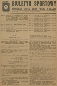 Biuletyn Sportowy Wojewódzkiego Komitetu Kultury Fizycznej w Rzeszowie. 1957, nr 20