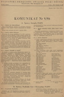 Komunikat. 1958, nr 5