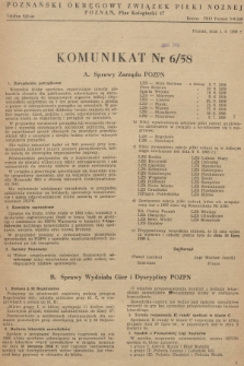 Komunikat. 1958, nr 6
