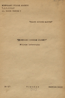 Dolnośląski Przegląd Szachowy : biuletyn informacyjny. 1966, nr 6