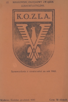 Sprawozdanie z Działalności za Rok 1945