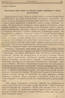 Polonista : organ Towarzystwa Polonistów Rzeczypospolitej Polskiej poświęcony sprawom nauczania języka polskiego. R.7, 1937, Zeszyt 2