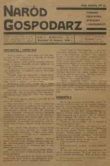 Naród Gospodarz : tygodnik polityczny, społeczny i gospodarczy. R.1, 1928, nr 2