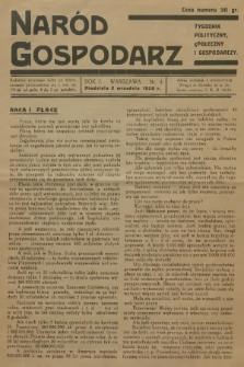 Naród Gospodarz : tygodnik polityczny, społeczny i gospodarczy. R.1, 1928, nr 4