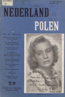 Nederland-Polen : Maandblad ter Bevordering van de Economische en Culturele betrekkingen. Jg.4, 1950, No. 1