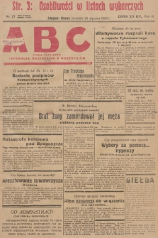 ABC : pismo codzienne : informuje wszystkich o wszystkiem. R.3, 1928, nr 27