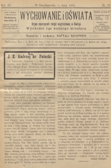 Wychowanie i Oświata : organ nauczycieli religii mojżeszowej w Galicyi. R.3, 1908, nr 27