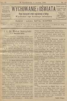 Wychowanie i Oświata : organ nauczycieli religii mojżeszowej w Galicyi. R.3, 1908, nr 28