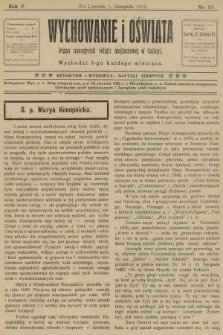 Wychowanie i Oświata : organ nauczycieli religii mojżeszowej w Galicyi. R.5, 1910, nr 51