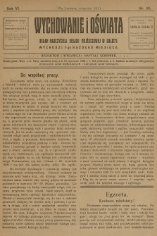 Wychowanie i Oświata : organ nauczycieli religii mojżeszowej w Galicyi. R.6, 1911, nr 60