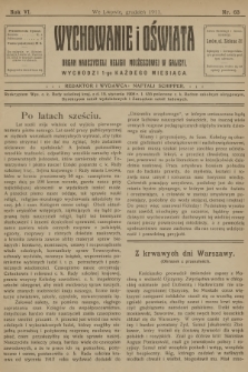 Wychowanie i Oświata : organ nauczycieli religii mojżeszowej w Galicyi. R.6, 1911, nr 63
