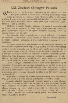 Polska Dentystyka. R.2, 1924, nr 4