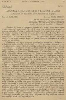 Polska Dentystyka. R.4, 1926, nr 2