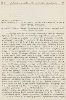 Czasopismo Sądowo-Lekarskie : poświęcone medycynie, psychjatrji sądowej i kryminologji. R.4, 1931, nr 2