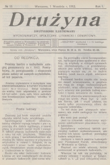 Drużyna : dwutygodnik ilustrowany wychowawczy, społeczny, literacki i oświatowy. R.1, 1912, № 11