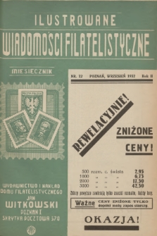 Ilustrowane Wiadomości Filatelistyczne : miesięcznik poświęcony sprawom filatelistyki. R.2, 1932, nr 12