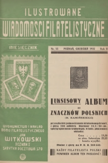 Ilustrowane Wiadomości Filatelistyczne : miesięcznik poświęcony sprawom filatelistyki. R.2, 1932, nr 15