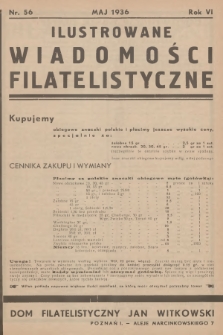 Ilustrowane Wiadomości Filatelistyczne : miesięcznik poświęcony sprawom filatelistyki. R.6, 1936, nr 56