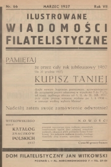Ilustrowane Wiadomości Filatelistyczne : miesięcznik poświęcony sprawom filatelistyki. R.7, 1937, nr 66