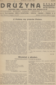 Drużyna : dwutygodnik sokoli, poświęcony sprawom ruchu junackiego na wsi : organ młodzieży wiejskiej : wychowawczy, społeczny, literacki i oświatowy z ilustracjami. R.13, 1926, nr 4