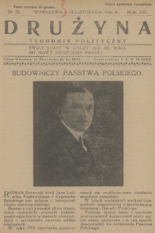 Drużyna : tygodnik polityczny. R.13, 1926, nr 22