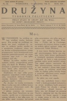 Drużyna : tygodnik polityczny. R.13, 1926, nr 26