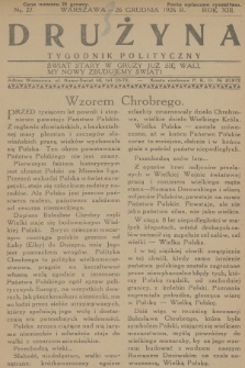 Drużyna : tygodnik polityczny. R.13, 1926, nr 27